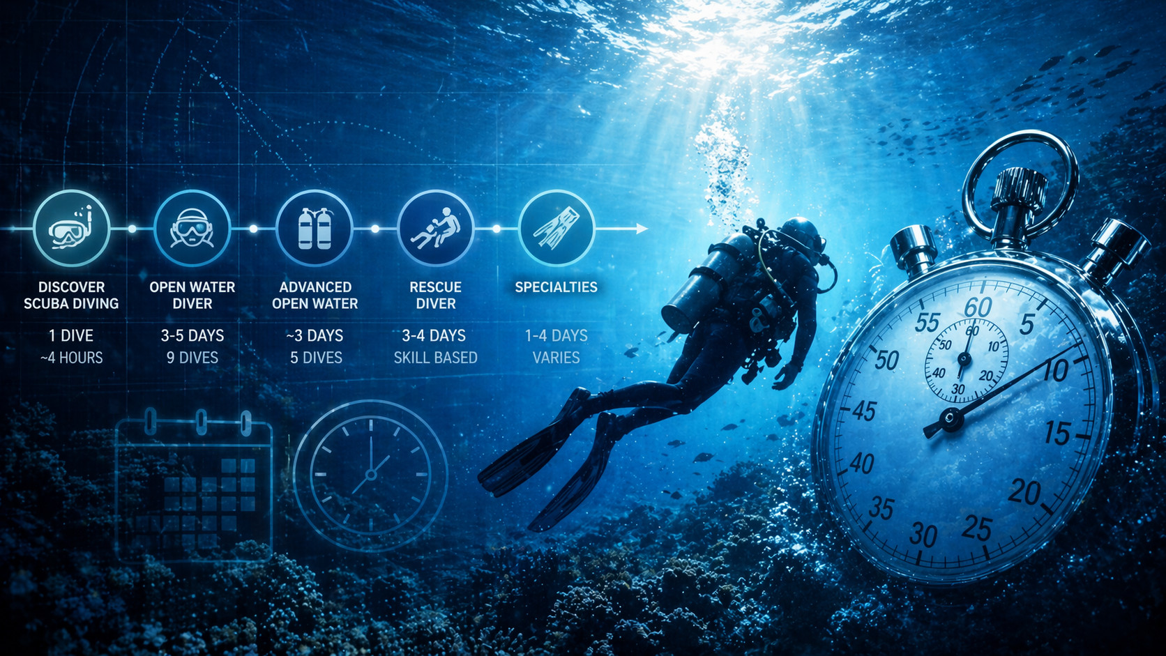 Πόσο χρόνο χρειάζεται για να μάθεις Αυτόνομη Κατάδυση;